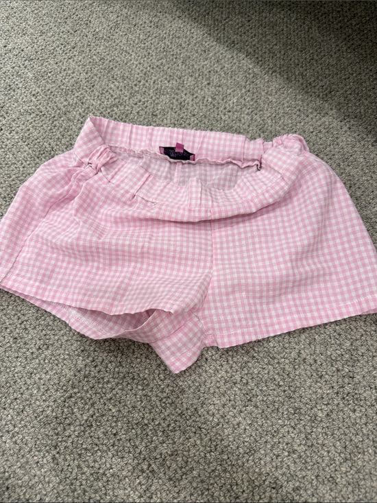 Edikted Pants - Edikted Pink Gingham Womens Shorts